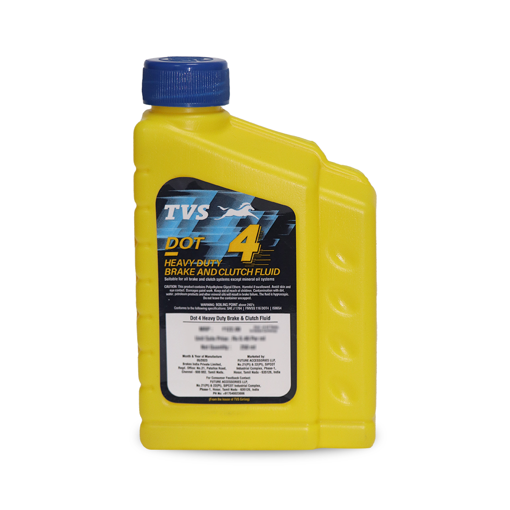 TVS DOT4 - Heavy Duty Brake and Clutch Fluid 250ml.
